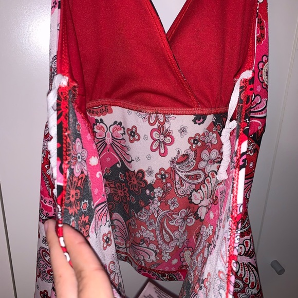 Juniors XL Red and Black Halter Top - Picture 9 of 9